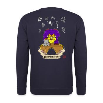 Dwarf Inquisitor - Dwarf Quisitor - Unisex Sweatshirt - navy - Back - Michal (187cm)