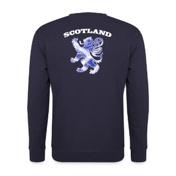 Scotland with Lion Rampant and Saltire Flag - Unisex Sweatshirt - navy - Back - Michal (187cm)