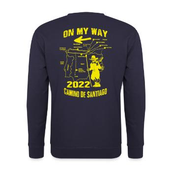 CAMINO de SANTIAGO Camino de Santiago 2022 Espana Spain - Unisex Sweatshirt - navy - Back - Michal (187cm)