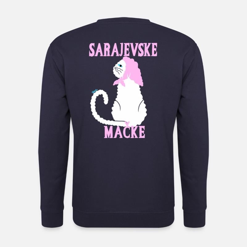 Pastel cat Sarajevo - Unisex Sweatshirt - navy