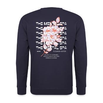 THE MENTAL SPA - Unisex Pullover - Navy - Hinten - Michal (187cm)