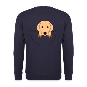 Dog Pets Dogs Children Child Baby - Unisex Sweatshirt - navy - Back - Michal (187cm)