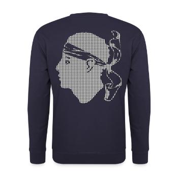 Big Head Moor - Unisex Pullover - Navy - Hinten - Michal (187cm)