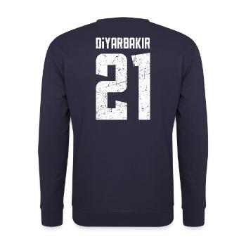 Diyarbakir 21 Turkey Turkiye Gift Holiday Kurd - Unisex Sweatshirt - navy - Back - Michal (187cm)