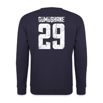 Gümüshane 29 Türkei Turkiye Geschenk Urlaub TR - Unisex Pullover - Navy - Hinten - Michal (187cm)