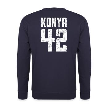 Konya 42 Turkey Turkiye Gift Holiday TR Turk - Unisex Sweatshirt - navy - Back - Michal (187cm)