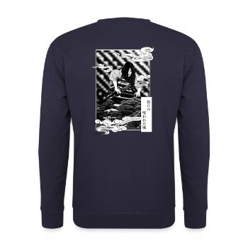 Geist der Burg Matsue - Unisex Pullover - Navy - Hinten - Michal (187cm)