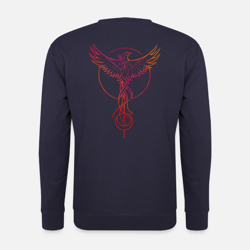 Phénix farbige Strichzeichnung - Unisex Pullover - Navy