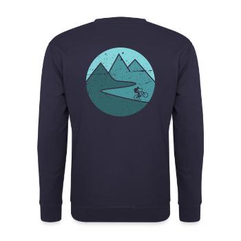 VTT VTT Vélo Vélo Sport outdoor Cadeau - Sweat-shirt Unisexe - marine - Dos - Michal (187cm)
