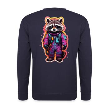 Raccoon - Unisex Sweatshirt - navy - Back - Michal (187cm)
