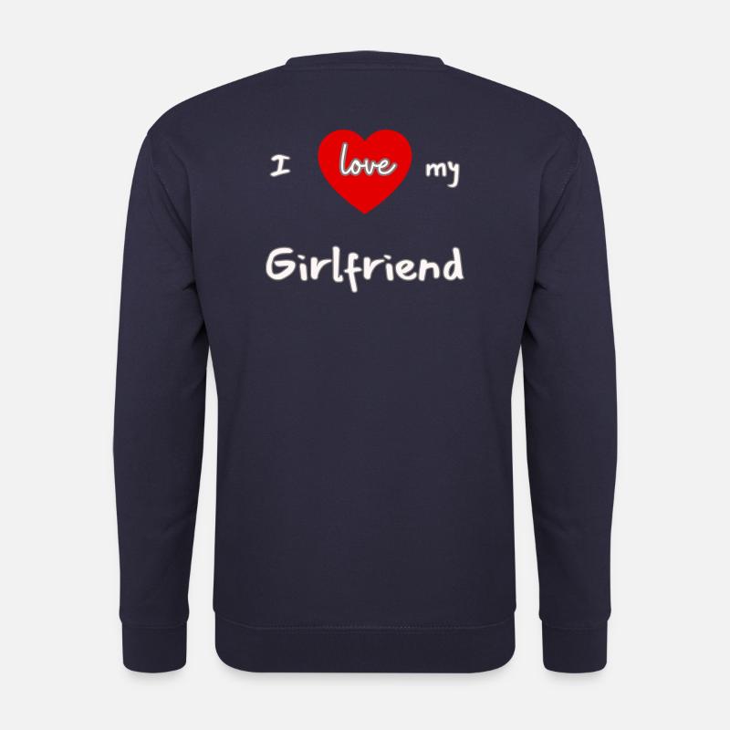 i love my girlfriend - Unisex Pullover - Navy
