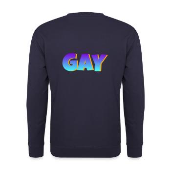 Schwul - Unisex Pullover - Navy - Hinten - Michal (187cm)