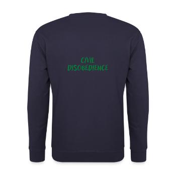 Civil disobedience - Sweat-shirt Unisexe - marine - Dos - Michal (187cm)