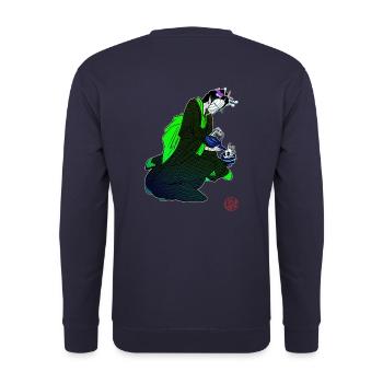 Bijinga cérémonie du thé et robot humanoide - Sweat-shirt Unisexe - marine - Dos - Michal (187cm)
