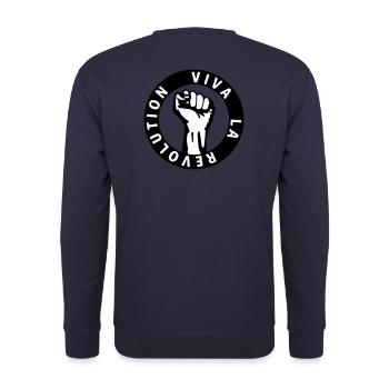 Viva La Revolution - Unisex Pullover - Navy - Hinten - Michal (187cm)