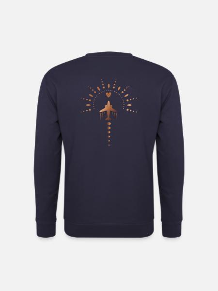 Voyage en avion à la South Line Art - Sweat-shirt Unisexe - marine