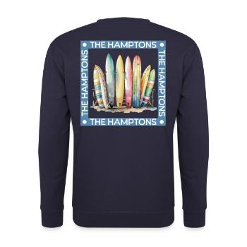 The Hamptons surfing - Unisex Sweatshirt - navy - Back - Michal (187cm)