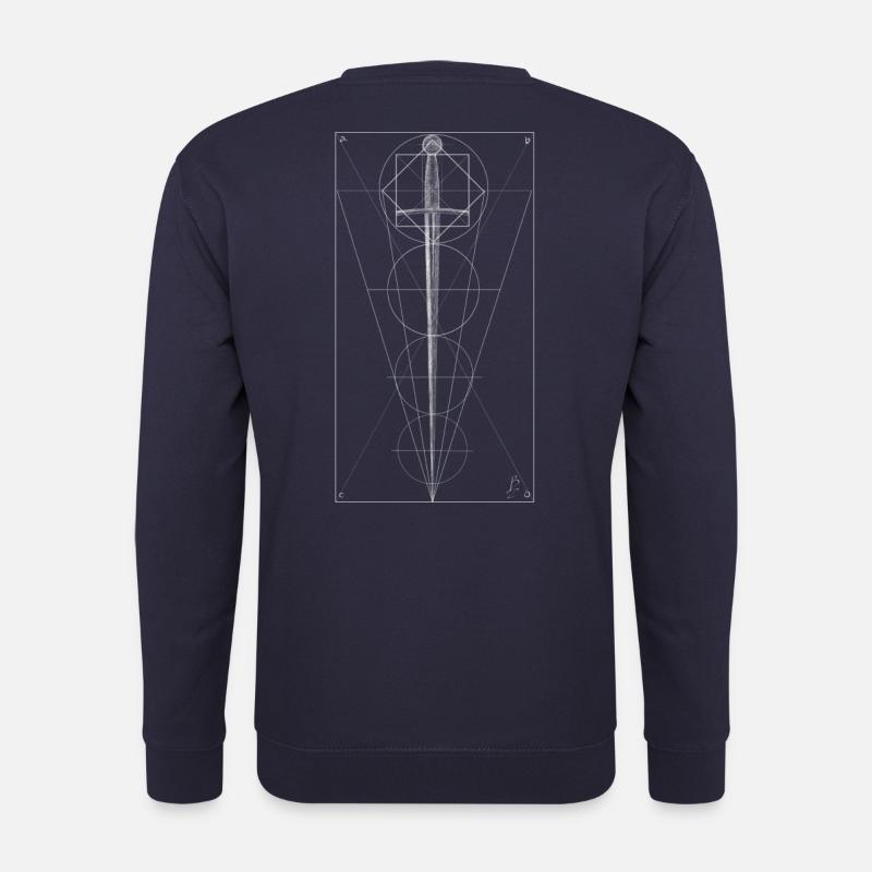 Sword and Squares - Unisex Pullover - Navy