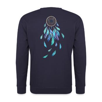Dreamcatcher rêves bleus - Sweat-shirt Unisexe - marine - Dos - Michal (187cm)