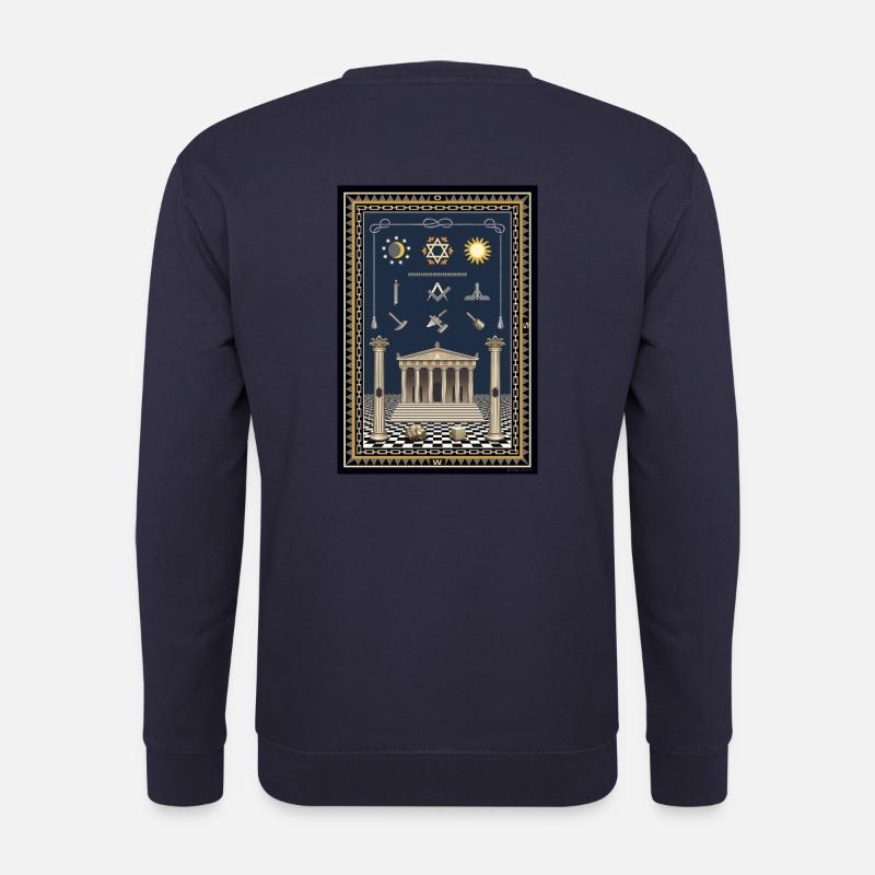 Arbeitstafel Freimaurer, alle wichtigen Symbole - Unisex Pullover - Navy
