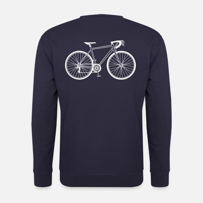 Bicycle, white - Unisex Sweatshirt - navy