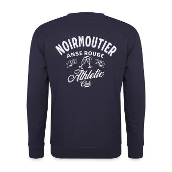Noirmoutier Anse rouge Athletic club - Sweat-shirt Unisexe - marine - Dos - Michal (187cm)