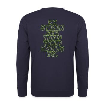 Be Stronger - Unisex Sweatshirt - navy - Back - Michal (187cm)