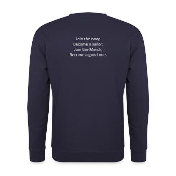 Merchant Navy Tee - Unisex Sweatshirt - navy - Back - Michal (187cm)