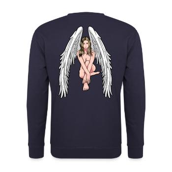 Angel Guardian Angel Fantasy Celestial Spiritual - Unisex Sweatshirt - navy - Back - Michal (187cm)