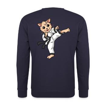 Karaté Chat Arts martiaux Animaux - Sweat-shirt Unisexe - marine - Dos - Michal (187cm)