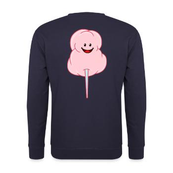 Sweet cotton candy candy children snack child - Unisex Sweatshirt - navy - Back - Michal (187cm)