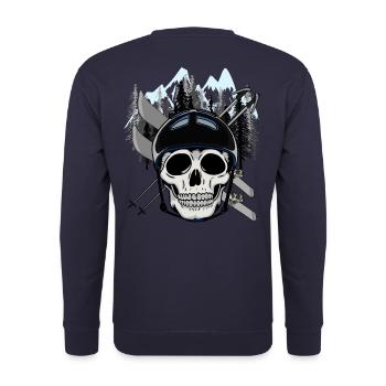 Ski Mountains Sport Winter sports Mountain sports Xmas - Unisex Sweatshirt - navy - Back - Michal (187cm)