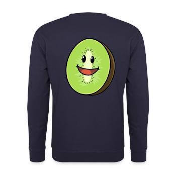 Kiwi Kiwis Obst Vegan Vegetarisch - Unisex Pullover - Navy - Hinten - Michal (187cm)