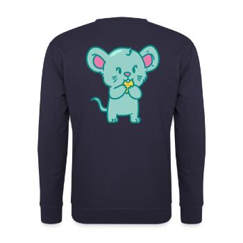 Nagetiere Maus Mäuse - Unisex Pullover - Navy - Hinten - Michal (187cm)