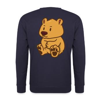 Teddy Teddy Bear Stuffed Animal Cuddle Hug - Unisex Sweatshirt - navy - Back - Michal (187cm)