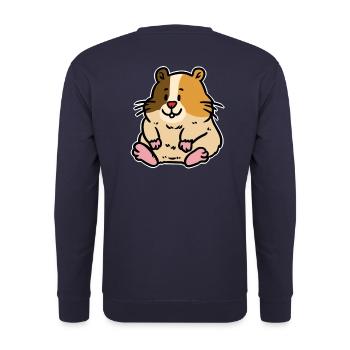 Hamster Haustiere Tiere Kinder Kleinkind Baby - Unisex Pullover - Navy - Hinten - Michal (187cm)
