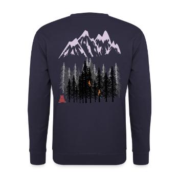 Wilderness Wildlife Forests Forest animals Animals Nature - Unisex Sweatshirt - navy - Back - Michal (187cm)
