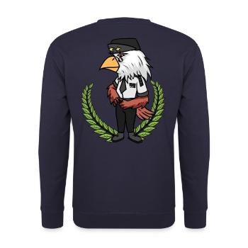 Pilot Pilot Fly Airplane Captain Bird Flight - Unisex Sweatshirt - navy - Back - Michal (187cm)