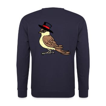 Moineau moineau Monsieur Enfants Enfants Bébés oiseaux - Sweat-shirt Unisexe - marine - Dos - Michal (187cm)