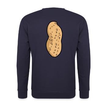 Erdnuss Nuss Nüsse Speise Nahrung Erdnüsse - Unisex Pullover - Navy - Hinten - Michal (187cm)