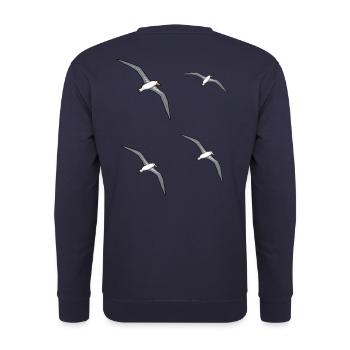 Albatrosses Lake Seagulls Birds Coast Beach - Unisex Sweatshirt - navy - Back - Michal (187cm)