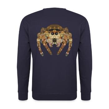 Polygon Spinne Spinnen Insekten Haustier Kinder - Unisex Pullover - Navy - Hinten - Michal (187cm)