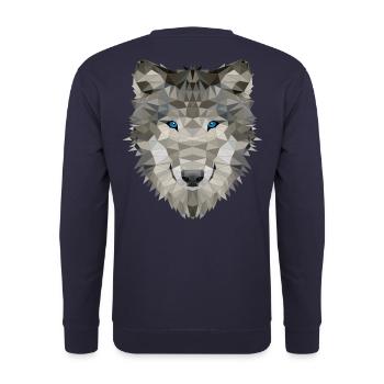 Wolf Wildtiere Wölfe Rudel Wehrwolf Horror Geist - Unisex Pullover - Navy - Hinten - Michal (187cm)