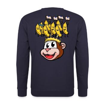 Bananen Protest König Affen Affe Fantasy - Unisex Pullover - Navy - Hinten - Michal (187cm)