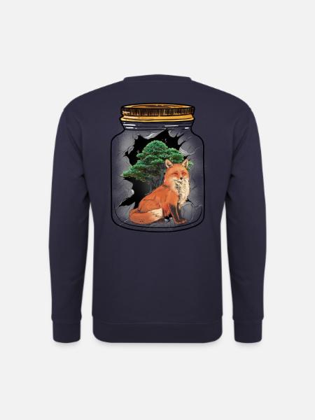Fuchs Füchse Waldbewohner Baum - Unisex Pullover - Navy
