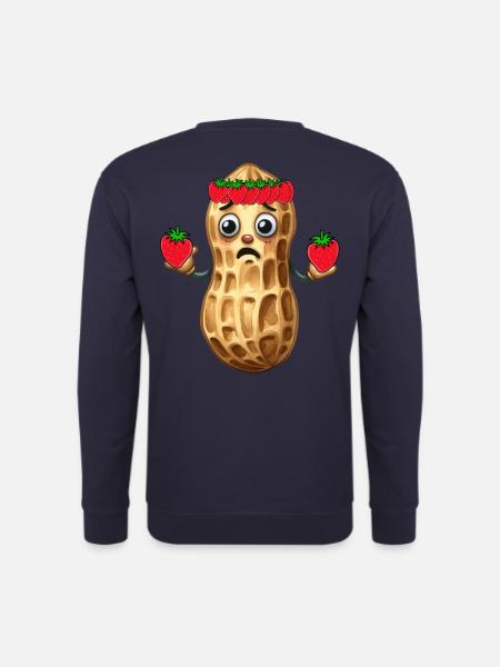 Erdbeer Erdnuss Kinder Kind Erdnüsse Nuss - Unisex Pullover - Navy