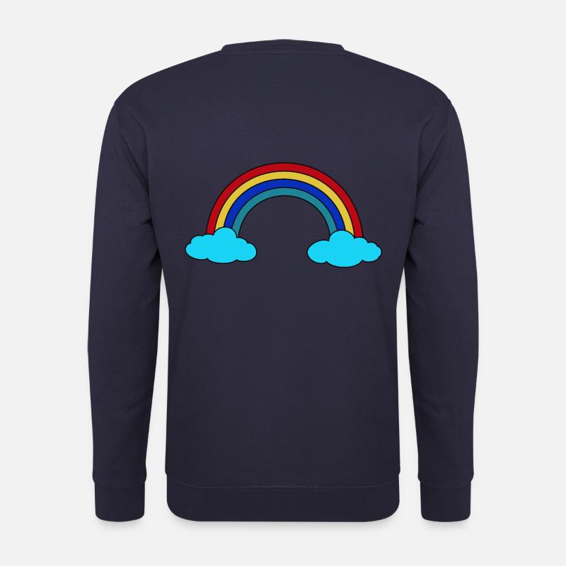 Rainbow clouds sky weather - Unisex Sweatshirt - navy