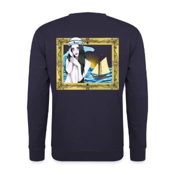 Marin maritime Fille Voile - Sweat-shirt Unisexe - marine - Dos - Michal (187cm)