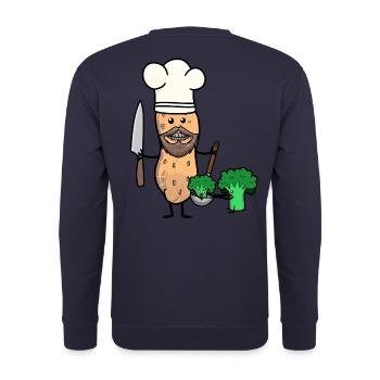 Save Vegan Vegetable Peanut Cook Healthy Cooking - Unisex Sweatshirt - navy - Back - Michal (187cm)