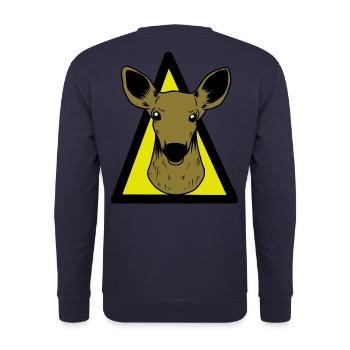 Roe deer Wild animals Red deer hunting Hunters Deer hunting - Unisex Sweatshirt - navy - Back - Michal (187cm)